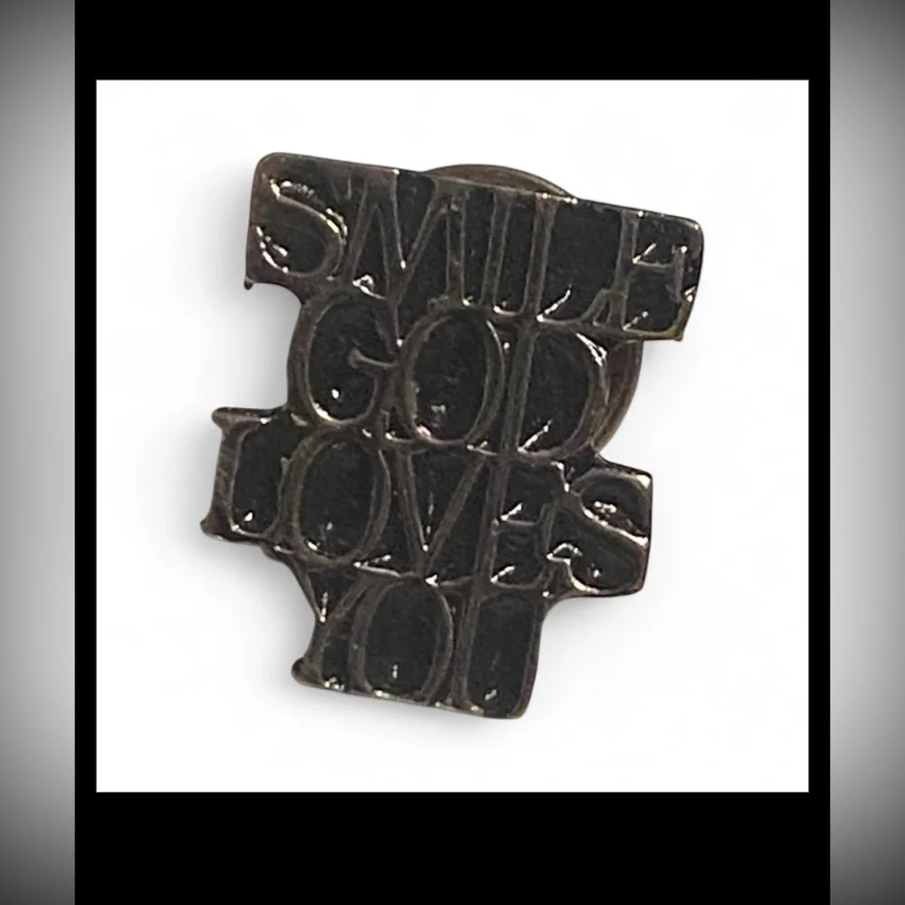 Costume Smile God Loves You Lapel Pin #6963